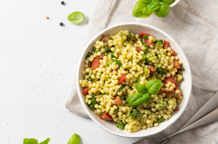 Panzanella de couscous perlé