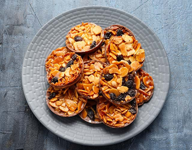 Chocolate and Raisin Florentines
