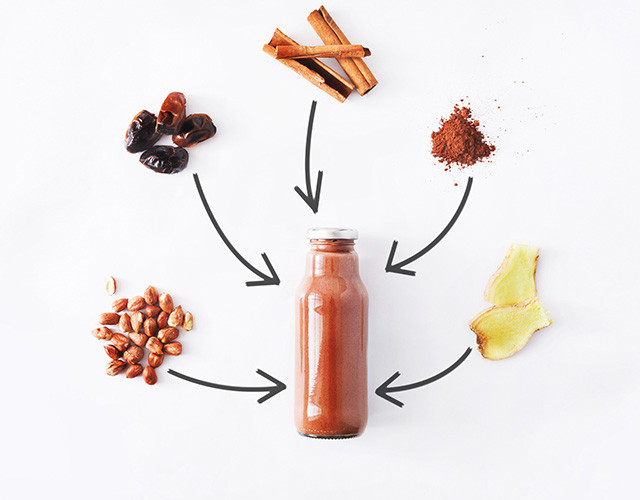 Lait au cacao et à la noisette