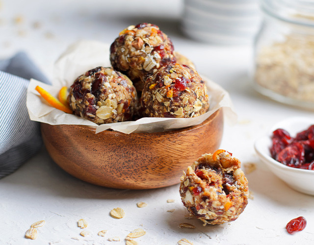 Bouchées bio aux amandes et à l’orange