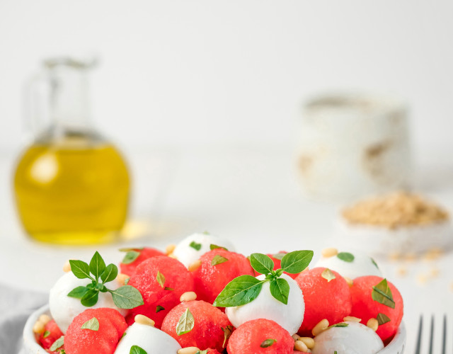 Salade Caprese au melon d’eau