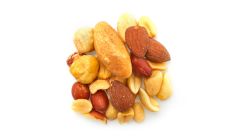 MIXED NUTS WITH PEANUTS, LESS THAN 30% PEANUTS, ROASTED, UNSALTED