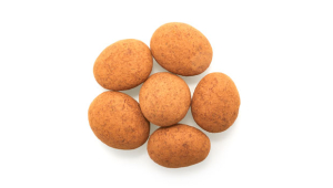 COCOA DUSTED ALMONDS, MILK CHOCOLATE COVERED